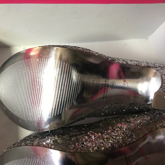 Chinese Laundry Kristin Cavallari 'Liberta' Silver Platform Stilletos size 7.5 - Picture 6 of 10